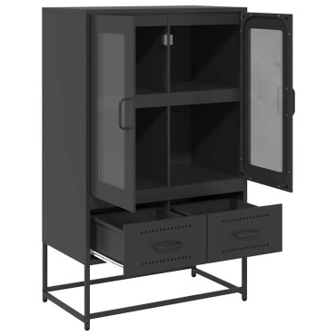 vidaXL Ντουλάπι Μαύρο 68x39x111,5cm από Χάλυβα 1 τεμ.