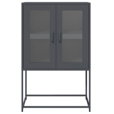 vidaXL Highboard Ανθρακί 68x39x107cm Χάλυβας 1 τεμ.