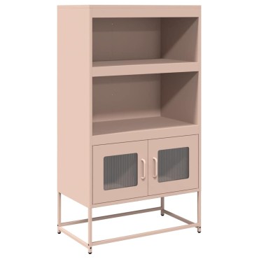 vidaXL Highboard Ροζ 68x39x123cm Ατσάλι 1 τεμ.