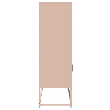 vidaXL Highboard Ροζ 68x39x123cm Ατσάλι 1 τεμ.