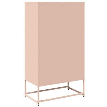 vidaXL Highboard Ροζ 68x39x123cm Ατσάλι 1 τεμ.