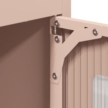 vidaXL Highboard Ροζ 68x39x123cm Ατσάλι 1 τεμ.
