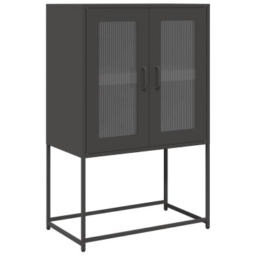vidaXL Highboard Μαύρο 68x39x107cm Ατσάλι 1 τεμ.