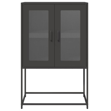 vidaXL Highboard Μαύρο 68x39x107cm Ατσάλι 1 τεμ.