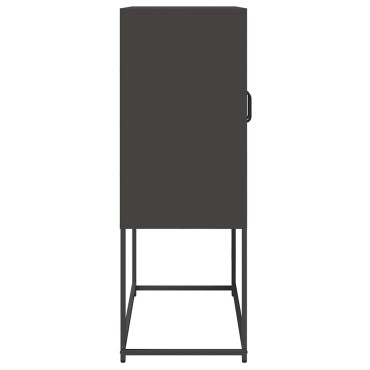 vidaXL Highboard Μαύρο 68x39x107cm Ατσάλι 1 τεμ.