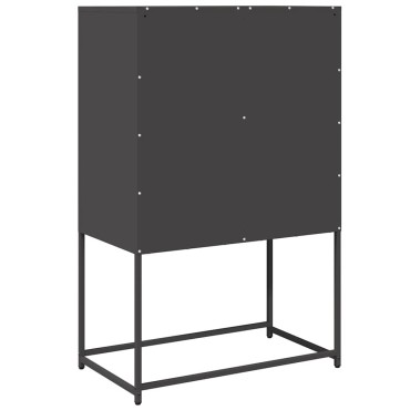 vidaXL Highboard Μαύρο 68x39x107cm Ατσάλι 1 τεμ.