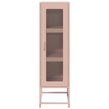 vidaXL Highboard Ροζ 36x39x123cm Ατσάλι ψυχρής έλασης 1 τεμ.