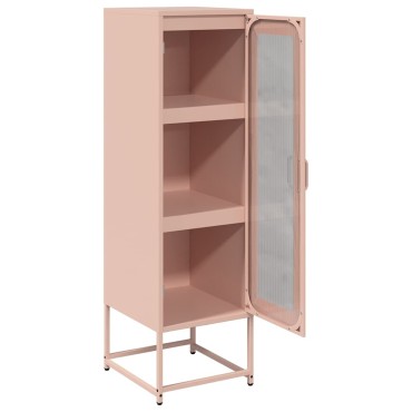 vidaXL Highboard Ροζ 36x39x123cm Ατσάλι ψυχρής έλασης 1 τεμ.