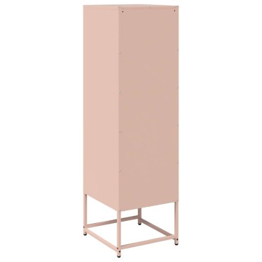 vidaXL Highboard Ροζ 36x39x123cm Ατσάλι ψυχρής έλασης 1 τεμ.