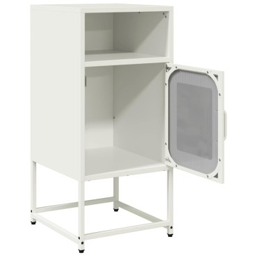 vidaXL Κομοδίνο λευκό 36x39x78cm από χάλυβα ψυχρής έλασης 1 τεμ.
