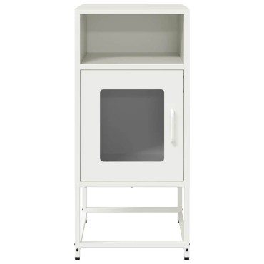 vidaXL Κομοδίνο λευκό 36x39x78cm από χάλυβα ψυχρής έλασης 1 τεμ.