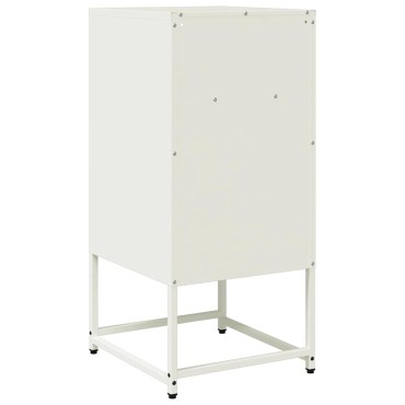 vidaXL Κομοδίνο λευκό 36x39x78cm από χάλυβα ψυχρής έλασης 1 τεμ.