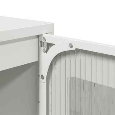 vidaXL Sideboard Λευκό 36x39x107cm Ατσάλι ψυχρής έλασης 1 τεμ.