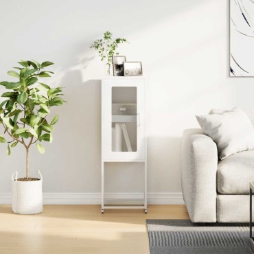 vidaXL Sideboard Λευκό 36x39x107cm Ατσάλι ψυχρής έλασης 1 τεμ.