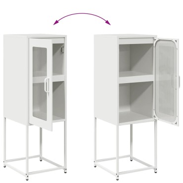 vidaXL Sideboard Λευκό 36x39x107cm Ατσάλι ψυχρής έλασης 1 τεμ.