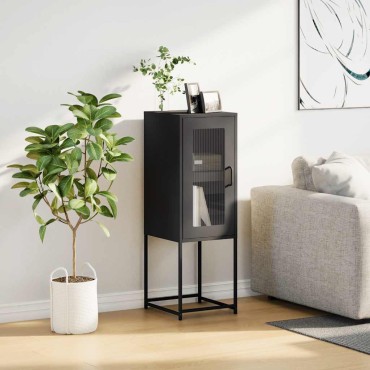 vidaXL Sideboard Μαύρο 36x39x107cm από χάλυβα ψυχρής έλασης 1 τεμ.
