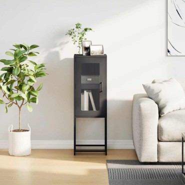 vidaXL Sideboard Μαύρο 36x39x107cm από χάλυβα ψυχρής έλασης 1 τεμ.