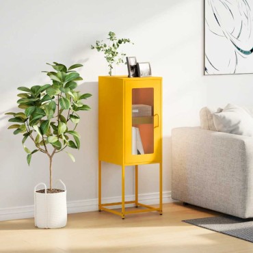 vidaXL Sideboard Μουστάρδα κίτρινη 36x39x107cm χάλυβα ψυχρής έλασης 1 τεμ.