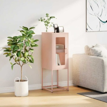 vidaXL Sideboard Ροζ 36x39x107cm από χάλυβα ψυχρής έλασης 1 τεμ.