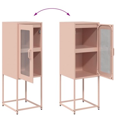 vidaXL Sideboard Ροζ 36x39x107cm από χάλυβα ψυχρής έλασης 1 τεμ.
