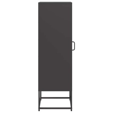 vidaXL Highboard Μαύρο 36x39x123cm από χάλυβα ψυχρής έλασης 1 τεμ.