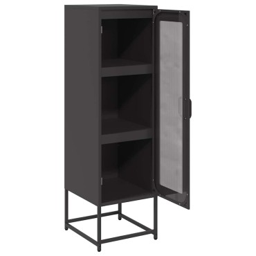 vidaXL Highboard Μαύρο 36x39x123cm από χάλυβα ψυχρής έλασης 1 τεμ.