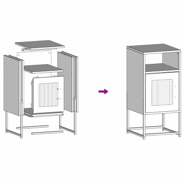 vidaXL Κομοδίνο ντουλάπι Ελαιοπράσινο 36x39x78cm από 1 τεμ.