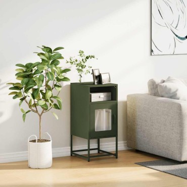 vidaXL Κομοδίνο ντουλάπι Ελαιοπράσινο 36x39x78cm από 1 τεμ.