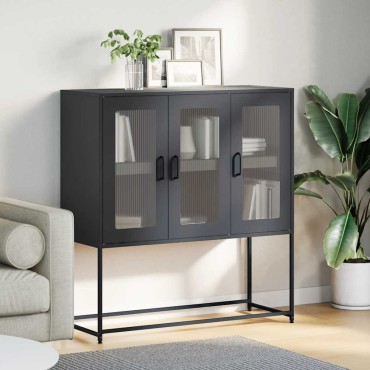 vidaXL Ντουλάπι Μαύρο 100,5x39x107cm από Χάλυβα Ψυχρής Έλασης 1 τεμ.