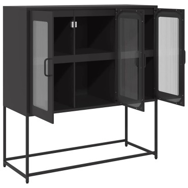 vidaXL Ντουλάπι Μαύρο 100,5x39x107cm από Χάλυβα Ψυχρής Έλασης 1 τεμ.
