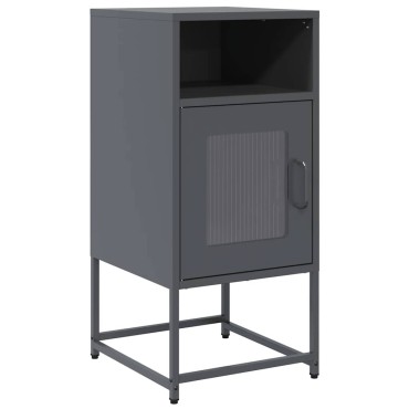 vidaXL Κομοδίνο ανθρακί 36x39x78cm από χάλυβα ψυχρής έλασης 1 τεμ.