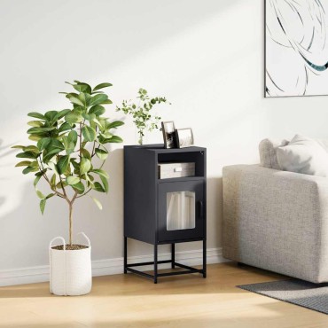 vidaXL Κομοδίνο ανθρακί 36x39x78cm από χάλυβα ψυχρής έλασης 1 τεμ.