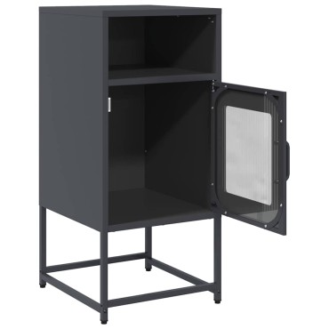 vidaXL Κομοδίνο ανθρακί 36x39x78cm από χάλυβα ψυχρής έλασης 1 τεμ.