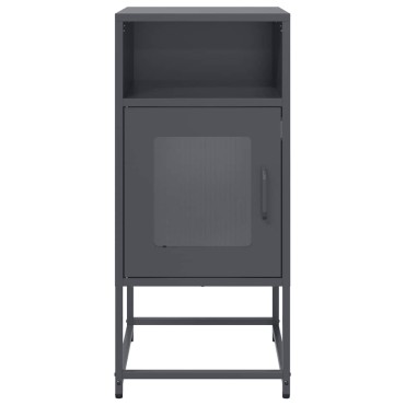 vidaXL Κομοδίνο ανθρακί 36x39x78cm από χάλυβα ψυχρής έλασης 1 τεμ.
