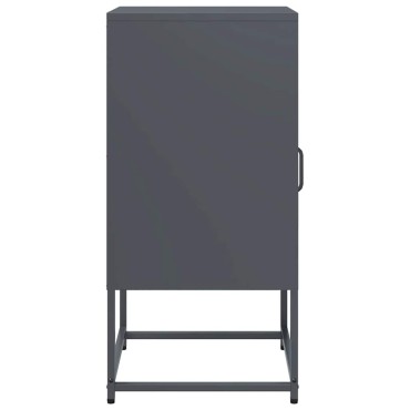 vidaXL Κομοδίνο ανθρακί 36x39x78cm από χάλυβα ψυχρής έλασης 1 τεμ.