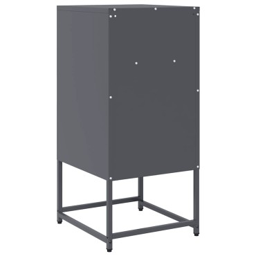 vidaXL Κομοδίνο ανθρακί 36x39x78cm από χάλυβα ψυχρής έλασης 1 τεμ.