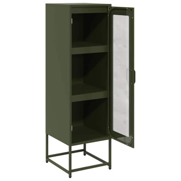 vidaXL Highboard Ελαιοπράσινο 36x39x123cm Ατσάλι ψυχρής έλασης 1 τεμ.