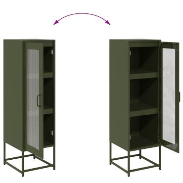 vidaXL Highboard Ελαιοπράσινο 36x39x123cm Ατσάλι ψυχρής έλασης 1 τεμ.