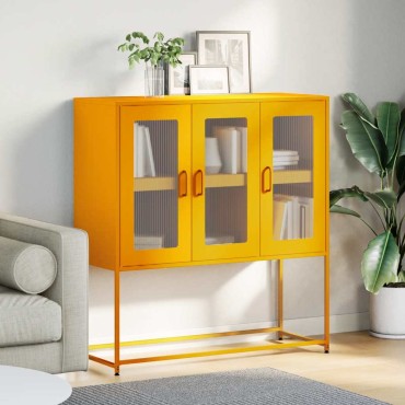 vidaXL Ντουλάπι Μουσταρδί 100,5x39x107cm από Χάλυβα Ψυχρής Έλασης 1 τεμ.
