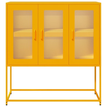 vidaXL Ντουλάπι Μουσταρδί 100,5x39x107cm από Χάλυβα Ψυχρής Έλασης 1 τεμ.