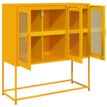 vidaXL Ντουλάπι Μουσταρδί 100,5x39x107cm από Χάλυβα Ψυχρής Έλασης 1 τεμ.