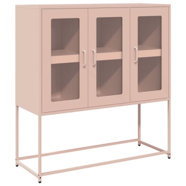 vidaXL Ντουλάπι Ροζ 100,5x39x107cm από Χάλυβα Ψυχρής Έλασης 1 τεμ.