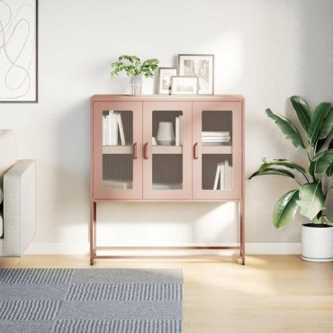 vidaXL Ντουλάπι Ροζ 100,5x39x107cm από Χάλυβα Ψυχρής Έλασης 1 τεμ.