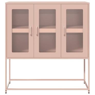 vidaXL Ντουλάπι Ροζ 100,5x39x107cm από Χάλυβα Ψυχρής Έλασης 1 τεμ.