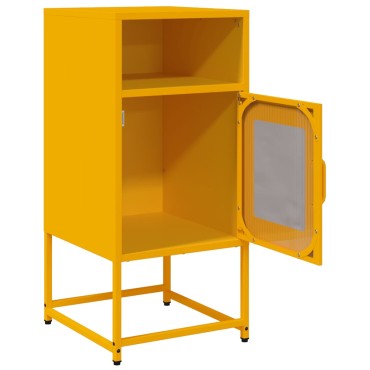vidaXL Κομοδίνο ντουλάπι μουστάρδας κίτρινο 36x39x78cm 1 τεμ.