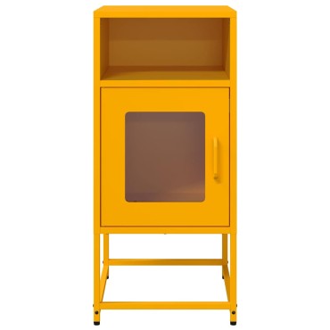 vidaXL Κομοδίνο ντουλάπι μουστάρδας κίτρινο 36x39x78cm 1 τεμ.