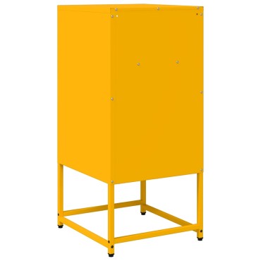 vidaXL Κομοδίνο ντουλάπι μουστάρδας κίτρινο 36x39x78cm 1 τεμ.