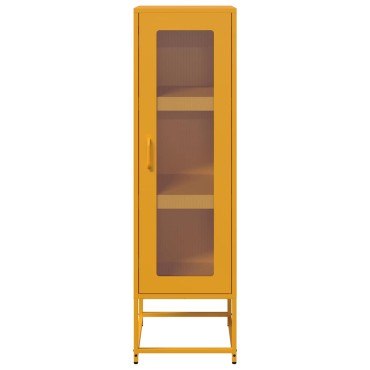 vidaXL Highboard Μουστάρδα κίτρινη 36x39x123cm χάλυβα ψυχρής έλασης 1 τεμ.