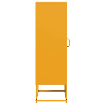 vidaXL Highboard Μουστάρδα κίτρινη 36x39x123cm χάλυβα ψυχρής έλασης 1 τεμ.
