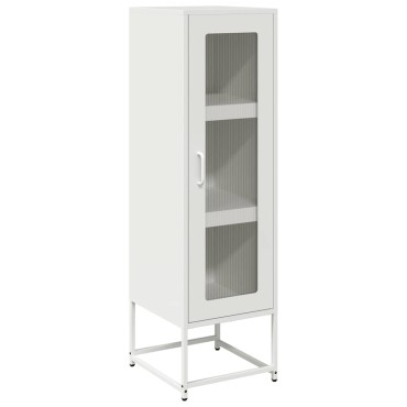 vidaXL Highboard Λευκό 36x39x123cm από χάλυβα ψυχρής έλασης 1 τεμ.